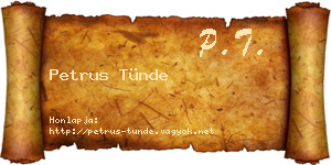 Petrus Tünde névjegykártya