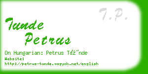tunde petrus business card